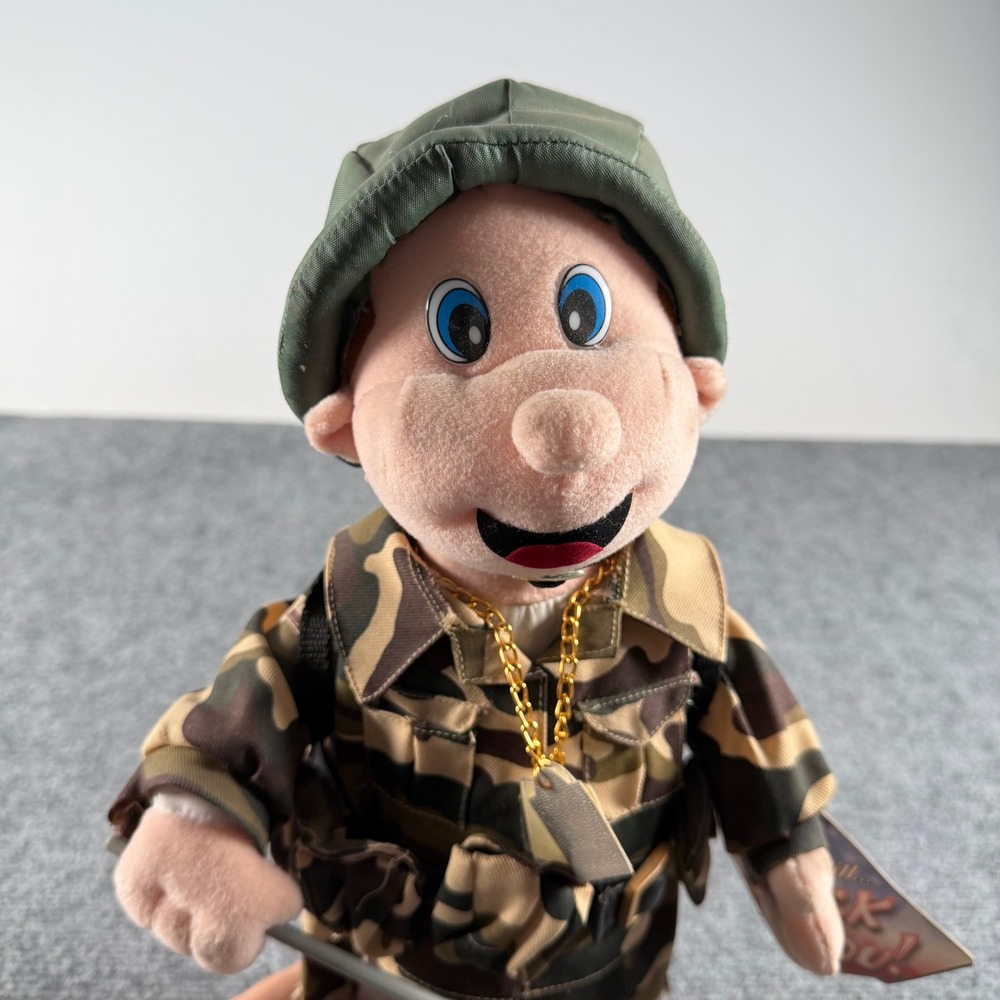 Beverly Hills Teddy Bear Soldier Camo We Will Rock You Animated Plush